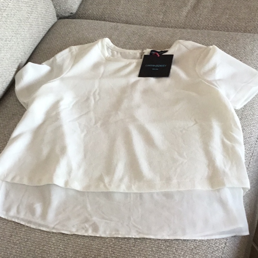 Cynthia Rowley short sleeve blouse, size L, NWT